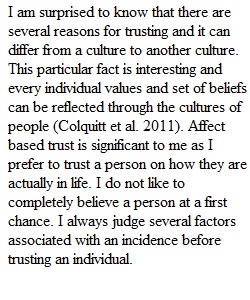 Trust, Justice, Ethics Application